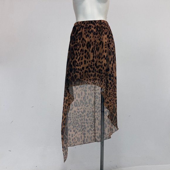 UNIF GET IT LEOPARD PRINT HI LO SKIRT - Picture 9 of 11